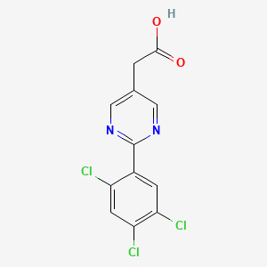 molecular formula C12H7Cl3N2O2 B13084931 2-(2,4,5-Trichlorophenyl)pyrimidine-5-acetic acid 