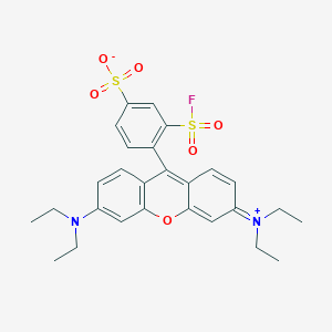 molecular formula C27H29FN2O6S2 B1308495 Sulforhodamine B 2-acid fluoride CAS No. 98806-82-7
