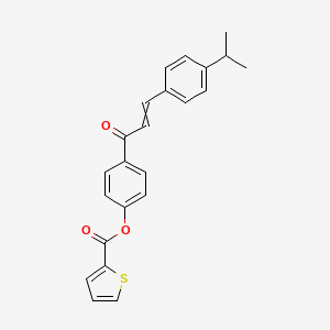 molecular formula C23H20O3S B1308496 4-[3-(4-Isopropylphenyl)acryloyl]phenyl 2-thiophenecarboxylate 