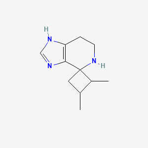 molecular formula C11H17N3 B13084991 3,4-Dimethyl-3',5',6',7'-tetrahydrospiro[cyclobutane-1,4'-imidazo[4,5-c]pyridine] 