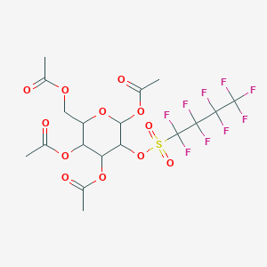 molecular formula C18H19F9O12S B1308500 [3,4,6-triacetyloxy-5-(1,1,2,2,3,3,4,4,4-nonafluorobutylsulfonyloxy)oxan-2-yl]methyl Acetate CAS No. 480438-48-0