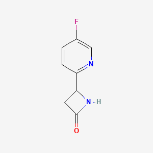 molecular formula C8H7FN2O B13085025 4-(5-Fluoropyridin-2-yl)azetidin-2-one 