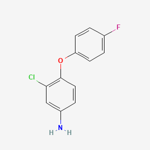molecular formula C12H9ClFNO B1308505 3-Chloro-4-(4-fluorophenoxy)aniline CAS No. 937608-56-5