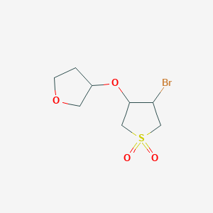 molecular formula C8H13BrO4S B13085050 3-Bromo-4-(oxolan-3-yloxy)-1lambda6-thiolane-1,1-dione 