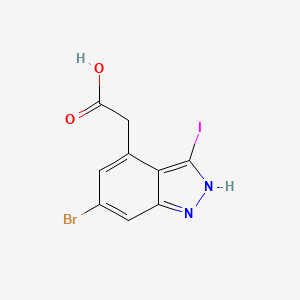 2-(6-Bromo-3-iodo-1H-indazol-4-yl)acetic acid