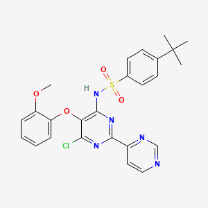 4-tert-butyl-N-[6-chloro-5-(2-methoxyphenoxy)-2-pyrimidin-4-ylpyrimidin-4-yl]benzenesulfonamide