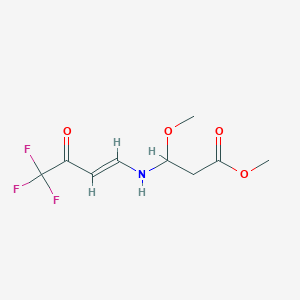 methyl 3-methoxy-3-[[(E)-4,4,4-trifluoro-3-oxobut-1-enyl]amino]propanoate