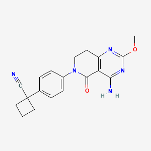 1-(4-(4-Amino-2-methoxy-5-oxo-7,8-dihydropyrido[4,3-D]pyrimidin-6(5H)-YL)phenyl)cyclobutanecarbonitrile