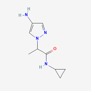 2-(4-Amino-1H-pyrazol-1-YL)-N-cyclopropylpropanamide