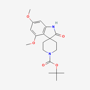 molecular formula C19H26N2O5 B13085180 tert-Butyl 4,6-dimethoxy-2-oxospiro[indoline-3,4'-piperidine]-1'-carboxylate CAS No. 1260773-19-0