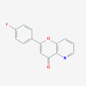 molecular formula C14H8FNO2 B130852 4H-Pyrano(3,2-b)pyridin-4-one, 2-(4-fluorophenyl)- CAS No. 148190-22-1