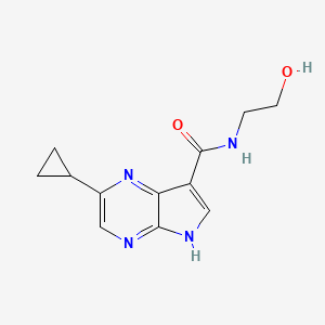 2-Cyclopropyl-N-(2-hydroxyethyl)-5H-pyrrolo[2,3-b]pyrazine-7-carboxamide