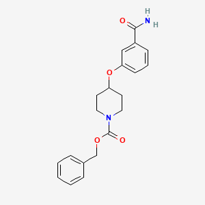 molecular formula C20H22N2O4 B13085205 Benzyl 4-(3-carbamoylphenoxy)piperidine-1-carboxylate 