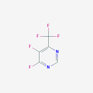 molecular formula C5HF5N2 B13085218 4,5-Difluoro-6-(trifluoromethyl)pyrimidine 