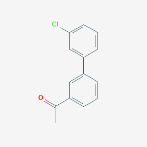 molecular formula C14H11ClO B1308523 1-(3'-Chloro-[1,1'-biphenyl]-3-yl)ethanone CAS No. 893734-53-7