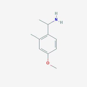 molecular formula C10H15NO B1308525 1-(4-Methoxy-2-methylphenyl)ethanamine CAS No. 603951-45-7