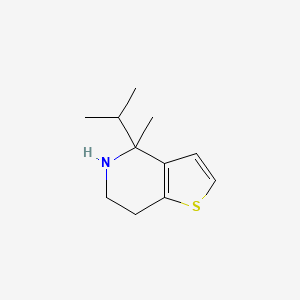 molecular formula C11H17NS B13085252 4-Methyl-4-(propan-2-yl)-4H,5H,6H,7H-thieno[3,2-c]pyridine 