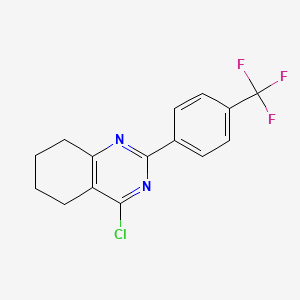 molecular formula C15H12ClF3N2 B13085291 4-Chloro-2-(4-(trifluoromethyl)phenyl)-5,6,7,8-tetrahydroquinazoline 