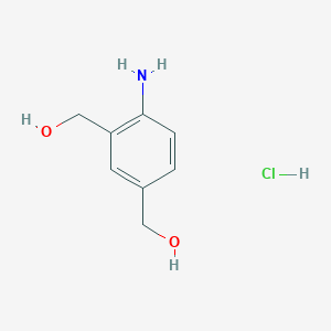 molecular formula C8H12ClNO2 B13085306 (4-Amino-1,3-phenylene)dimethanol hydrochloride 