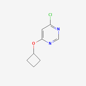 molecular formula C8H9ClN2O B13085320 4-Chloro-6-cyclobutoxypyrimidine 