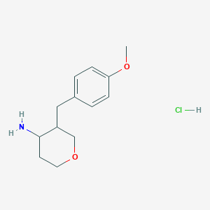 3-(4-Methoxybenzyl)tetrahydro-2H-pyran-4-amine hydrochloride