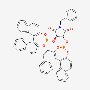 (3R,4R)-1-benzyl-3,4-bis(12,14-dioxa-13-phosphapentacyclo[13.8.0.02,11.03,8.018,23]tricosa-1(15),2(11),3,5,7,9,16,18,20,22-decaen-13-yloxy)pyrrolidine-2,5-dione