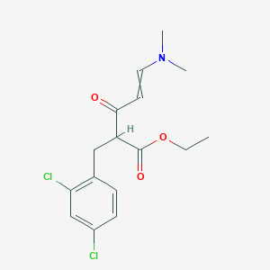 molecular formula C16H19Cl2NO3 B1308542 Ethyl 2-(2,4-dichlorobenzyl)-5-(dimethylamino)-3-oxo-4-pentenoate 