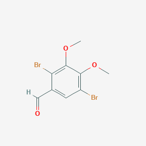 molecular formula C9H8Br2O3 B13085434 2,5-Dibromo-3,4-dimethoxybenzaldehyde 