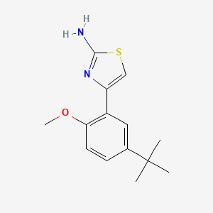 molecular formula C14H18N2OS B1308544 4-(5-Tert-butyl-2-methoxyphenyl)-1,3-thiazol-2-amine 