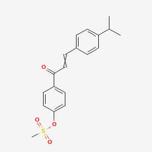 molecular formula C19H20O4S B1308548 4-[3-(4-Isopropylphenyl)acryloyl]phenyl methanesulfonate 