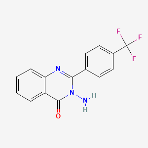 molecular formula C15H10F3N3O B13085483 3-Amino-2-(4-(trifluoromethyl)phenyl)quinazolin-4(3H)-one 