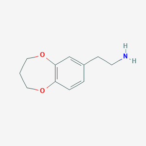 molecular formula C11H15NO2 B1308549 2-(3,4-dihydro-2H-1,5-benzodioxepin-7-yl)ethanamine CAS No. 109506-57-2