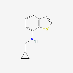 molecular formula C12H13NS B13085491 N-(Cyclopropylmethyl)-1-benzothiophen-7-amine 