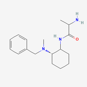 molecular formula C17H27N3O B13085502 2-amino-N-[(2S)-2-[benzyl(methyl)amino]cyclohexyl]propanamide 