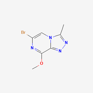 molecular formula C7H7BrN4O B13085511 6-Bromo-8-methoxy-3-methyl-[1,2,4]triazolo[4,3-a]pyrazine 