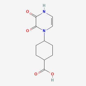 4-(2,3-Dioxo-1,2,3,4-tetrahydropyrazin-1-yl)cyclohexane-1-carboxylic acid