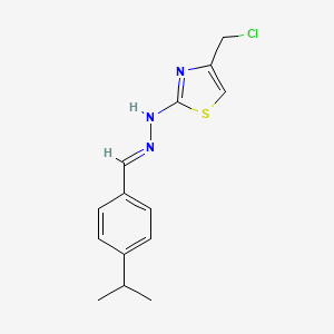 4-(Chloromethyl)-2-(2-{[4-(propan-2-yl)phenyl]methylidene}hydrazin-1-yl)-1,3-thiazole