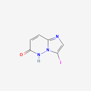 molecular formula C6H4IN3O B13085574 3-Iodoimidazo[1,2-b]pyridazin-6(5H)-one 