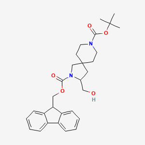 2-((9H-Fluoren-9-yl)methyl) 8-tert-butyl 3-(hydroxymethyl)-2,8-diazaspiro[4.5]decane-2,8-dicarboxylate