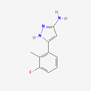 molecular formula C10H10FN3 B13085643 3-(3-Fluoro-2-methylphenyl)-1H-pyrazol-5-amine 