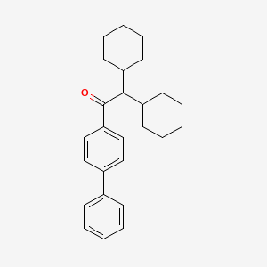 molecular formula C26H32O B13085663 1-([1,1'-Biphenyl]-4-yl)-2,2-dicyclohexylethanone 