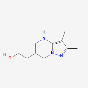 molecular formula C10H17N3O B13085666 2-{2,3-dimethyl-4H,5H,6H,7H-pyrazolo[1,5-a]pyrimidin-6-yl}ethan-1-ol 