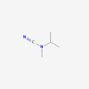 molecular formula C5H10N2 B13085675 Cyano(methyl)(propan-2-YL)amine 