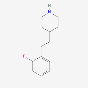 molecular formula C13H18FN B1308568 4-[2-(2-氟苯基)乙基]哌啶 CAS No. 614731-85-0