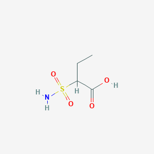 molecular formula C4H9NO4S B13085713 2-Sulfamoylbutanoic acid 