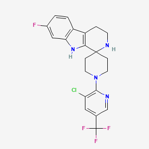 1-(3-Chloro-5-(trifluoromethyl)pyridin-2-YL)-7'-fluoro-2',3',4',9'-tetrahydrospiro[piperidine-4,1'-pyrido[3,4-B]indole]