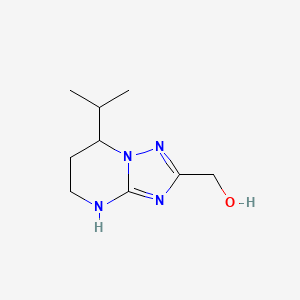 molecular formula C9H16N4O B13085760 [7-(Propan-2-yl)-4H,5H,6H,7H-[1,2,4]triazolo[1,5-a]pyrimidin-2-yl]methanol 