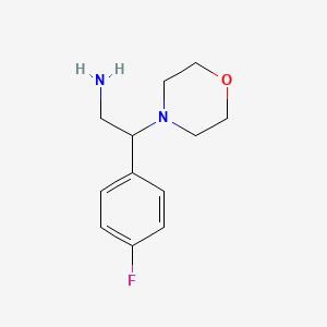 molecular formula C12H17FN2O B1308581 2-(4-Fluoro-phenyl)-2-morpholin-4-yl-ethylamine CAS No. 851169-46-5