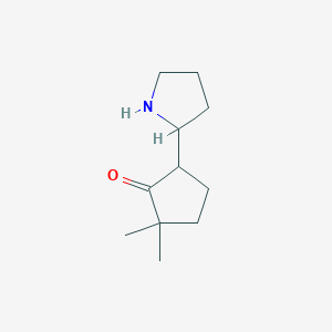 2,2-Dimethyl-5-(pyrrolidin-2-yl)cyclopentan-1-one