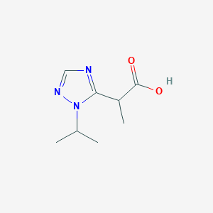 molecular formula C8H13N3O2 B13085825 2-[1-(Propan-2-yl)-1H-1,2,4-triazol-5-yl]propanoic acid 